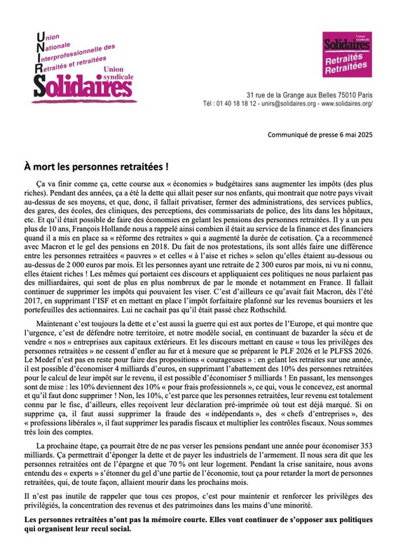 Cqué de presse 2025 05 06