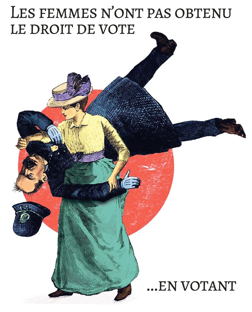 autocollant Les femmes n'ont pas obtenu le droit de vote en votant